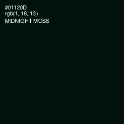 #01120D - Midnight Moss Color Image